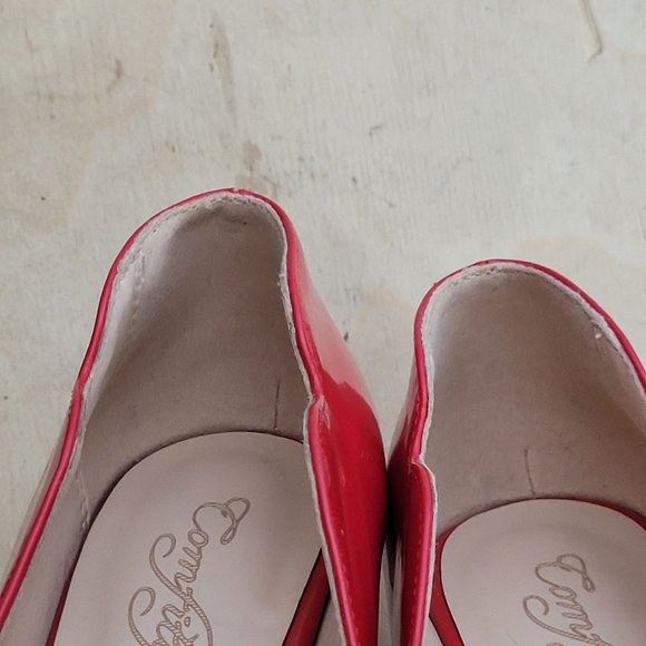 Red Comfity Stiletto Spike Heels 4.75 Inches Tall Women 6.5-7 No Size Printed - Picture 7 of 10